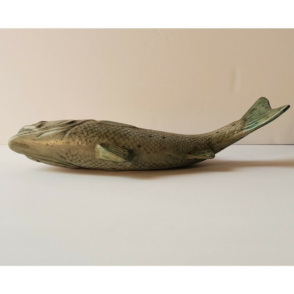 Vtg Hand Painted Japanese Sea Bass, Suzuki Ceramic Fish Tabletop/ Wall F… - Picture 7 of 13